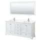 Option White / Giotto Quartz Top / Polished Chrome