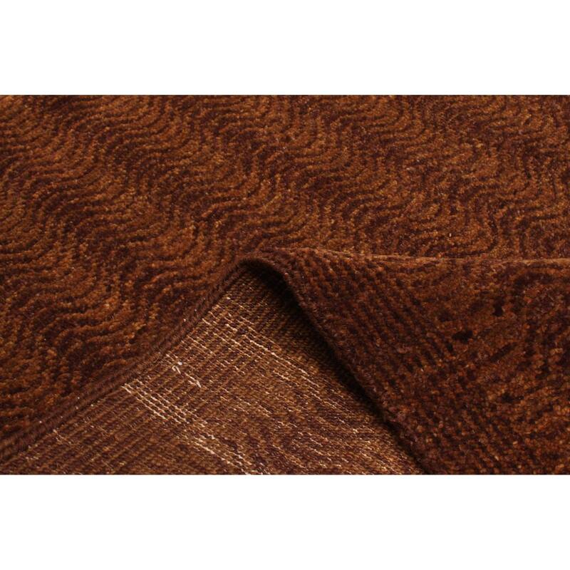 ECARPETGALLERY Hand-knotted Peshawar Ziegler Brown Wool Rug - 4'0 x 6'2