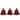 Musical Lighted Red Bells Christmas Decorations - 6.5" - Red - Set of 3
