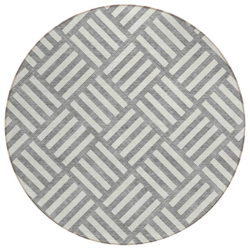 HomeRoots Geometric Transitional Rectangle Outdoor Rug