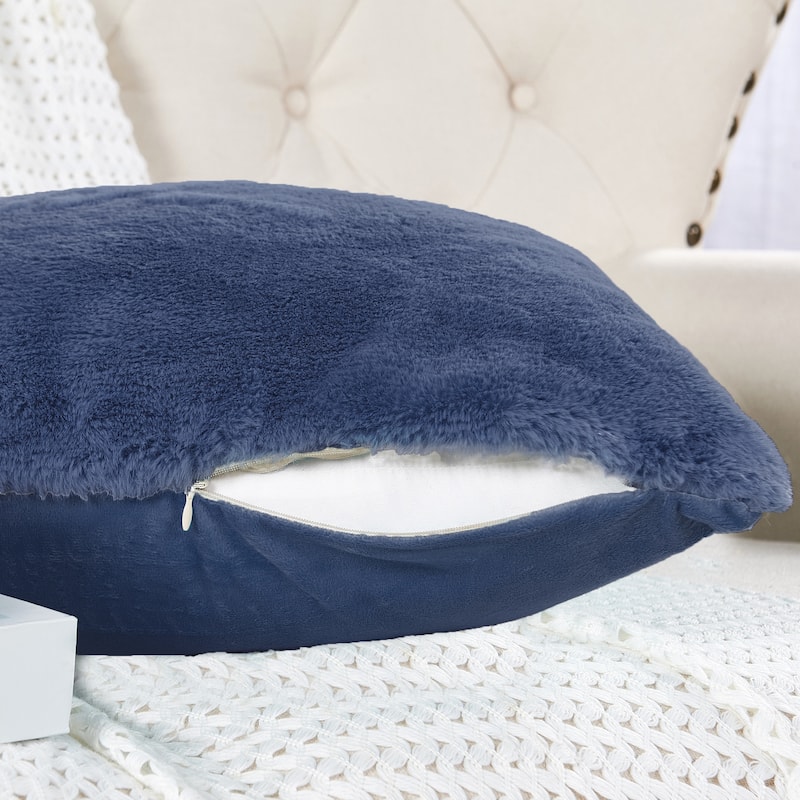 Home Soft Things FoxFauxFur Pillow Shell Set 2pcs 20"X20"