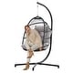 preview thumbnail 6 of 7, Sturdy and Weather-Resistant Hanging Egg Chair with Stand