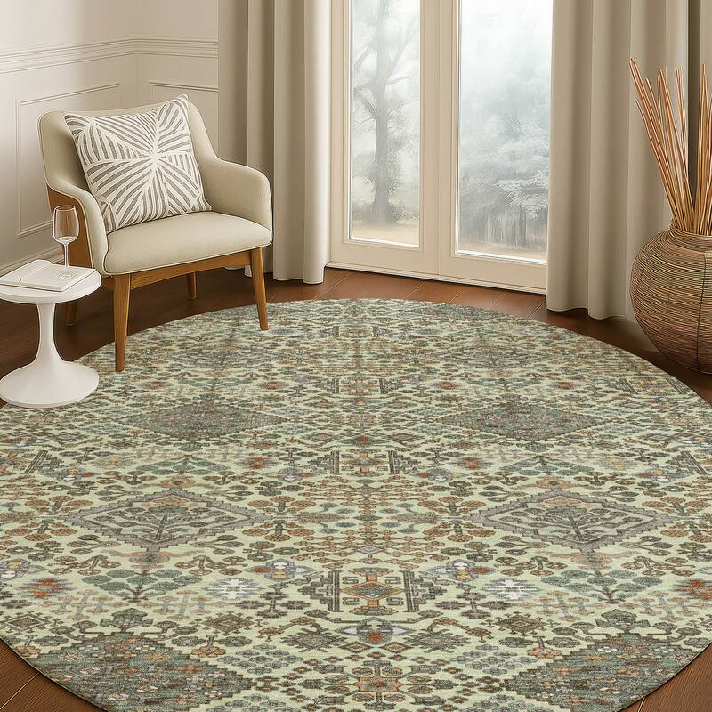 Machine Washable Indoor/ Outdoor Global Bidunga Chantille Rug