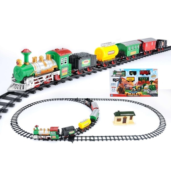 lighted train set