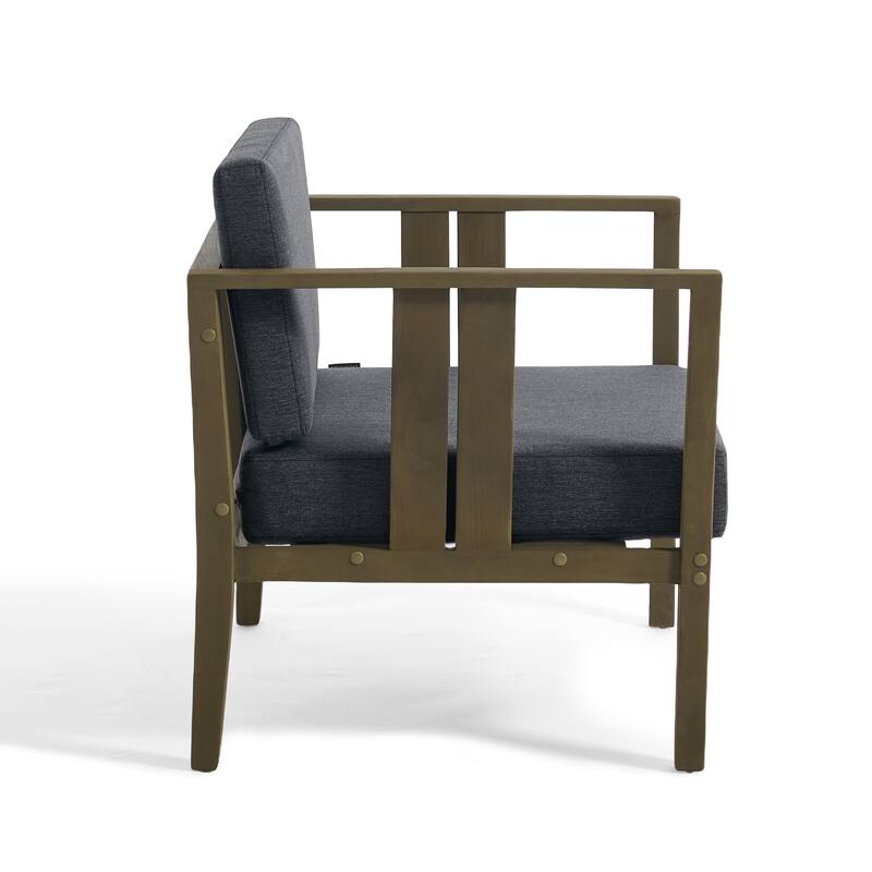 5-Piece Casual Outdoor Patio Furniture Set In Solid Teak Wood