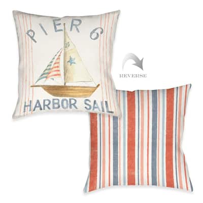 Maritime Sailboat Indoor Pillow