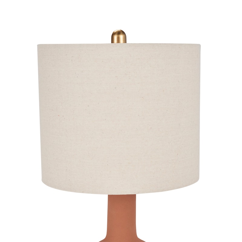 Nourison 22" Modern Terracotta Orange Table Lamp