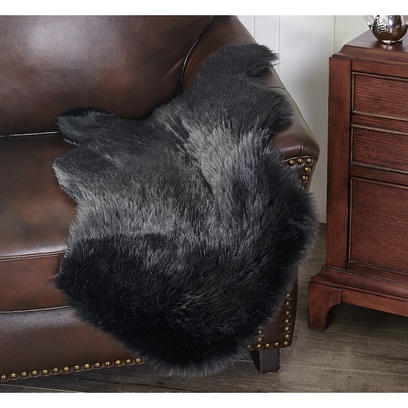 Serenta Shag Sheepskin Silky FauxFur Area Rug Sofa Decor - 24" x 36" - 24" x 36"