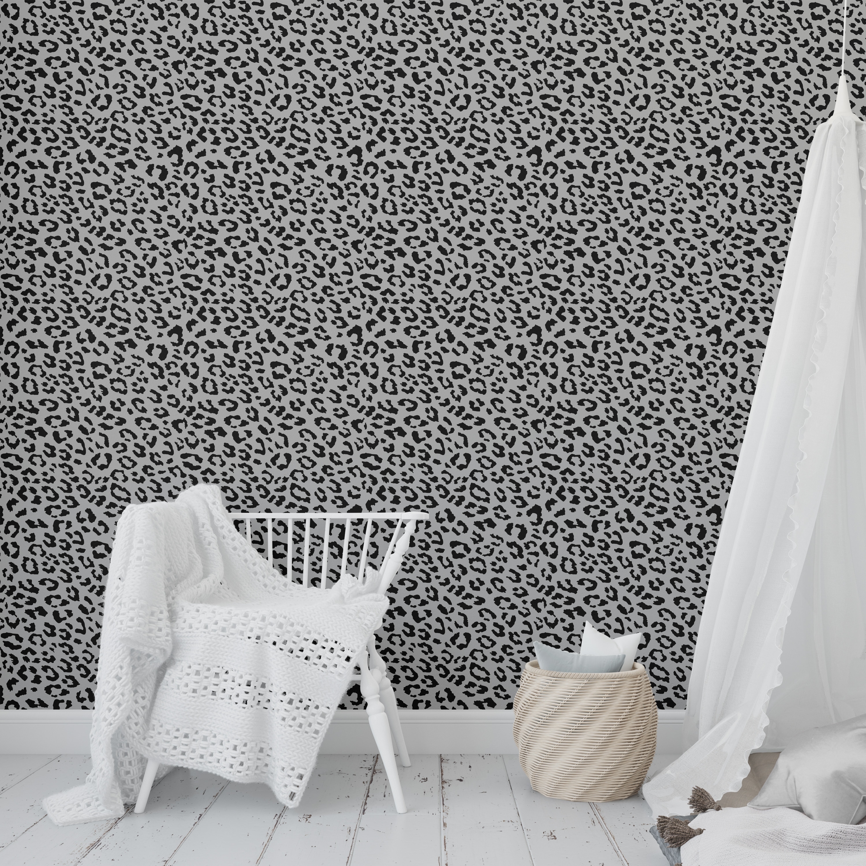 Leopard Black On Grey Peel And Stick Wallpaper By Kavka Designs 2 X 16 Overstock 31637959 These are easily removable wallpapers which can be easily attached to the walls without applying any extra glue. leopard black on grey peel and stick wallpaper by kavka designs 2 x 16