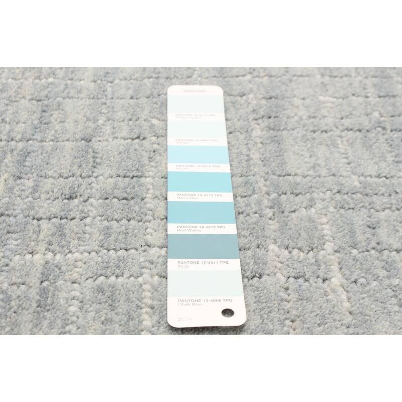 ECARPETGALLERY Hand Tufted Timeless Turquoise Wool Rug - 5'2 x 8'0