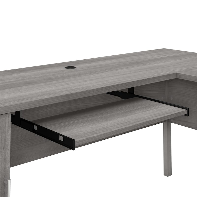 Bush Furniture Somerset 60W L Shaped Desk with Storage Hutch