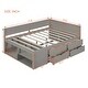 preview thumbnail 20 of 31, Full Size Daybed with Drawers and Shelves Storage Bed Frame