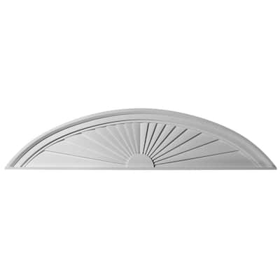 48"W x 11"H x 2"P Elliptical Sunburst Pediment - 48"W x 11"H x 2"P