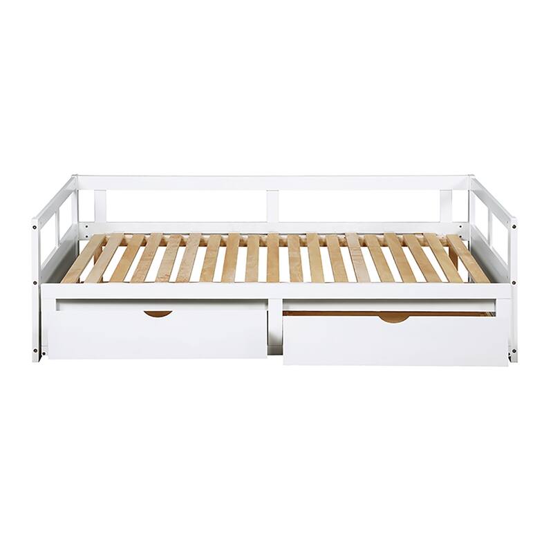 Extendable Bed Daybed with Two Drawers