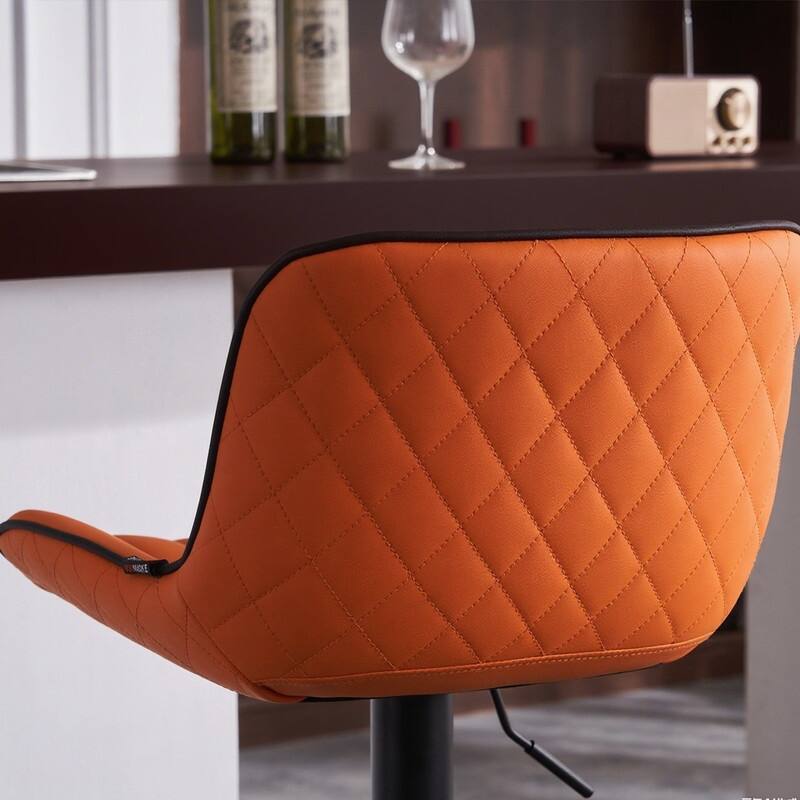 Bar Stools Set of 2, Counter Height Barstools with Back, Leather Bar Chair for Kitchen island