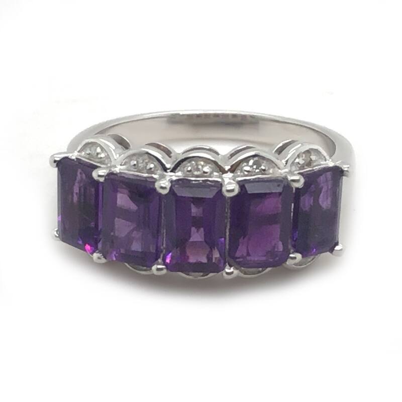 925 Sterling Silver Multi Gemstone Options Band Ring