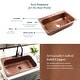 preview thumbnail 9 of 10, Angelico Copper 33" Single Bowl Drop-In Kitchen Sink with 3 Holes