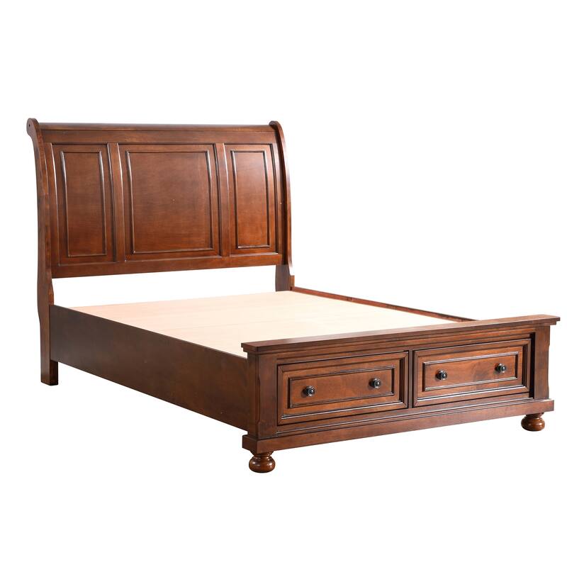 Mediterranean King Panel Bed