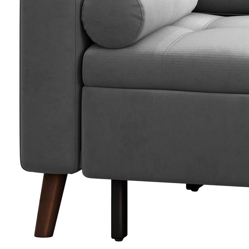 88" Reversible Pull out Sleeper Sectional Storage Sofa Bed