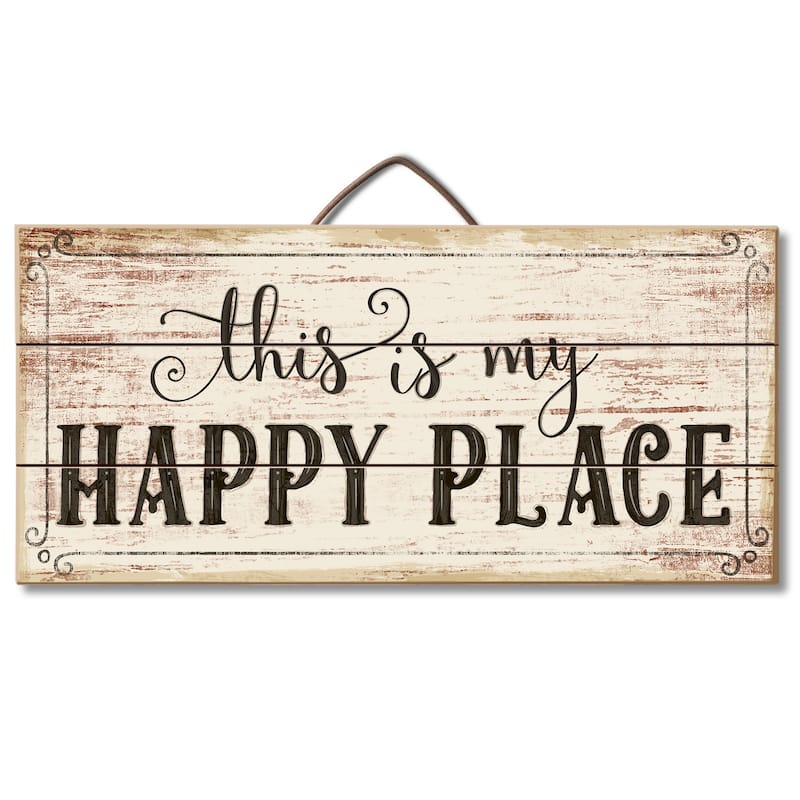 Wood Pallet Hanging Sign - This Is My Happy Place