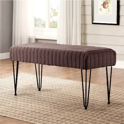 Serenta SuperMink Fauxfur Ottoman Bench