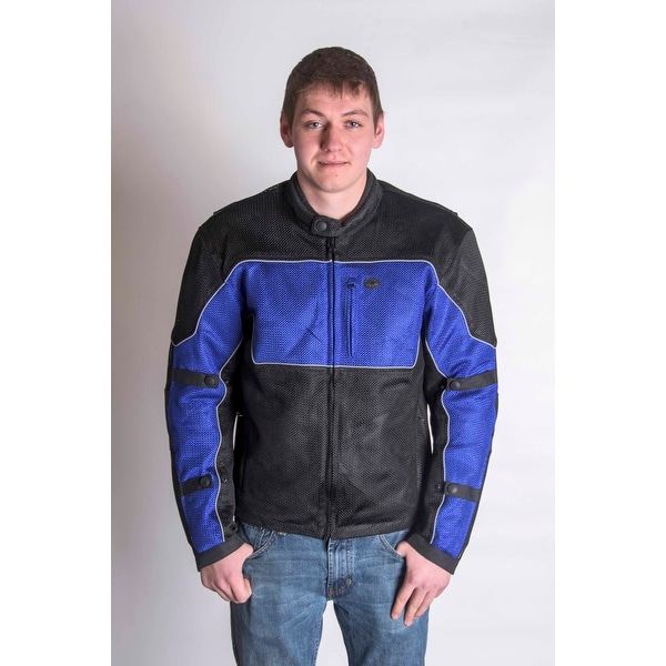 RoadDog Hurricane Mesh Jacket Motorcycle Riding Jacket Blue Men's