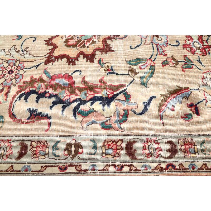 ECARPETGALLERY Hand-knotted Antalya Vintage Tan Wool Rug - 9'7 x 12'4