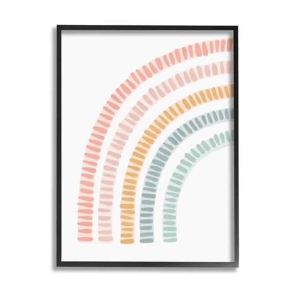 slide 2 of 25, Stupell Minimal Pastel Rainbow Framed Giclee Art Design by Lil' Rue 11 x 14 - Black