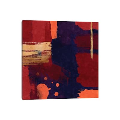 iCanvas "Brush Diptych Red I" by Danilo de Alexandria Canvas Print