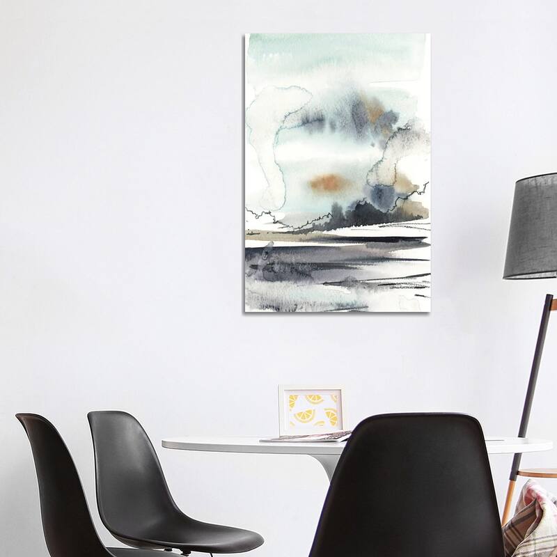 iCanvas "Abstract Landscape In Grey And Light Blue" by Sophie Rodionov Canvas Print - 40x26x1.5