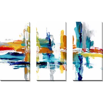 "Captive Color III" by Katrina Craven 3 Piece Set on Canvas