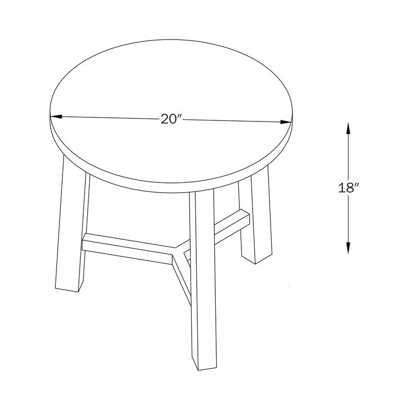 Alaterre 20-inch Newbury Round End Table, Pecan