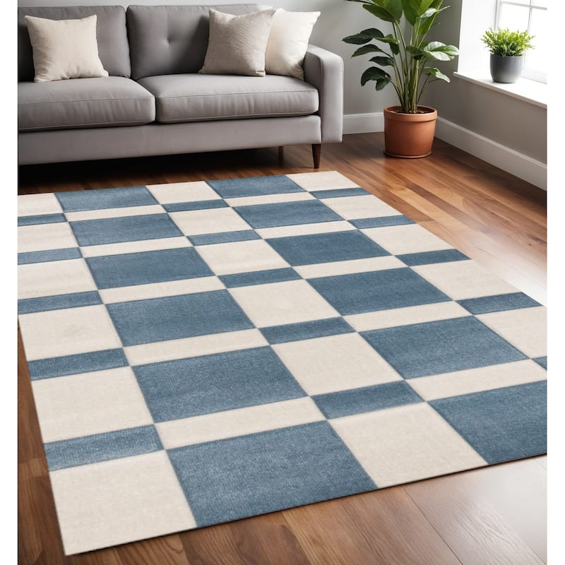 HomeRoots Geometric Modern Rectangle Area Rug - 5' X 8' - 5' X 8'