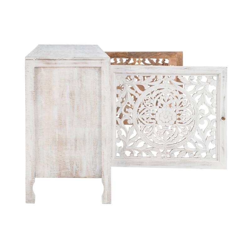 Heaton 2-Door Bohemian Wooden Cabinet