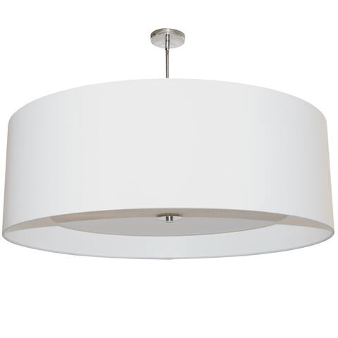 4 Light Helena Pendant Polished Chrome, White with White Diffuser