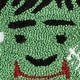 preview thumbnail 2 of 1, 8" x 8" Frankenstein Small Petite Hooked Halloween Throw Pillow
