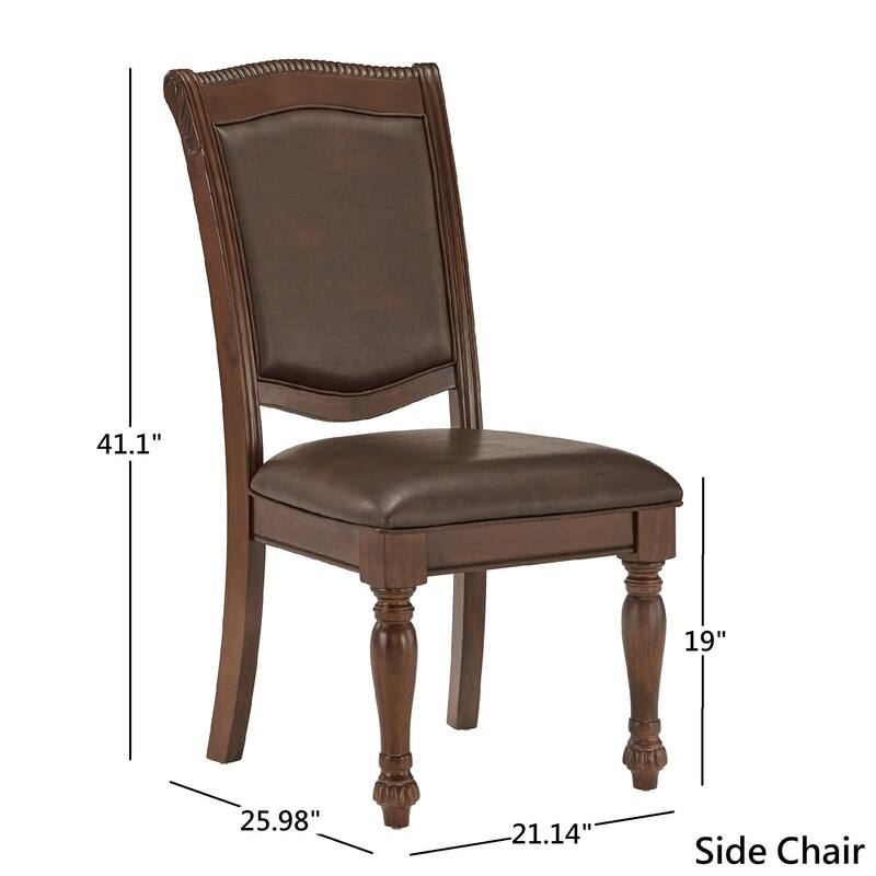 Constantinople Brown Faux Leather Dining Chairs (Set of 2) by iNSPIRE Q Classic