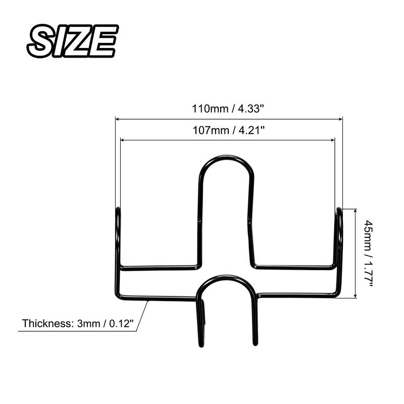 Coaster Holder, 2pcs 4" - for Both Round and Square, Holds 4 Coasters - 1.77" - Black