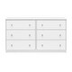 preview thumbnail 25 of 26, Ameriwood Home Ellery 6 Drawer Wide Dresser White