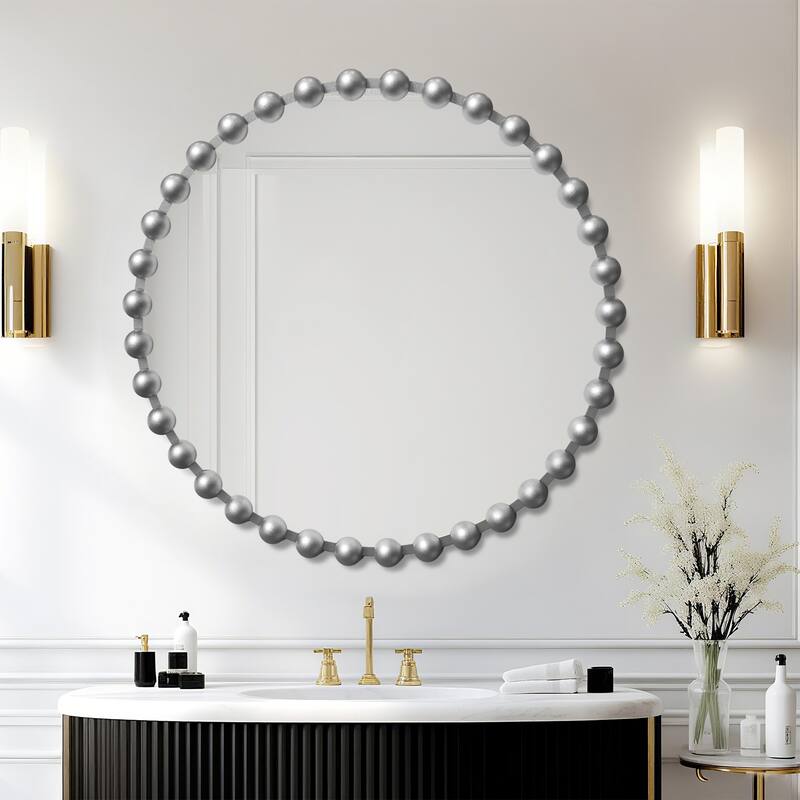 Iron Bead Wall Mirror to Enhance the Overall Otyle