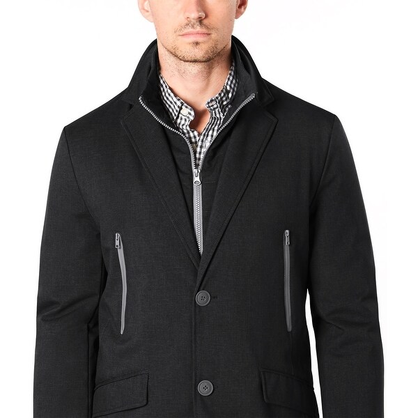 tommy hilfiger black raincoat