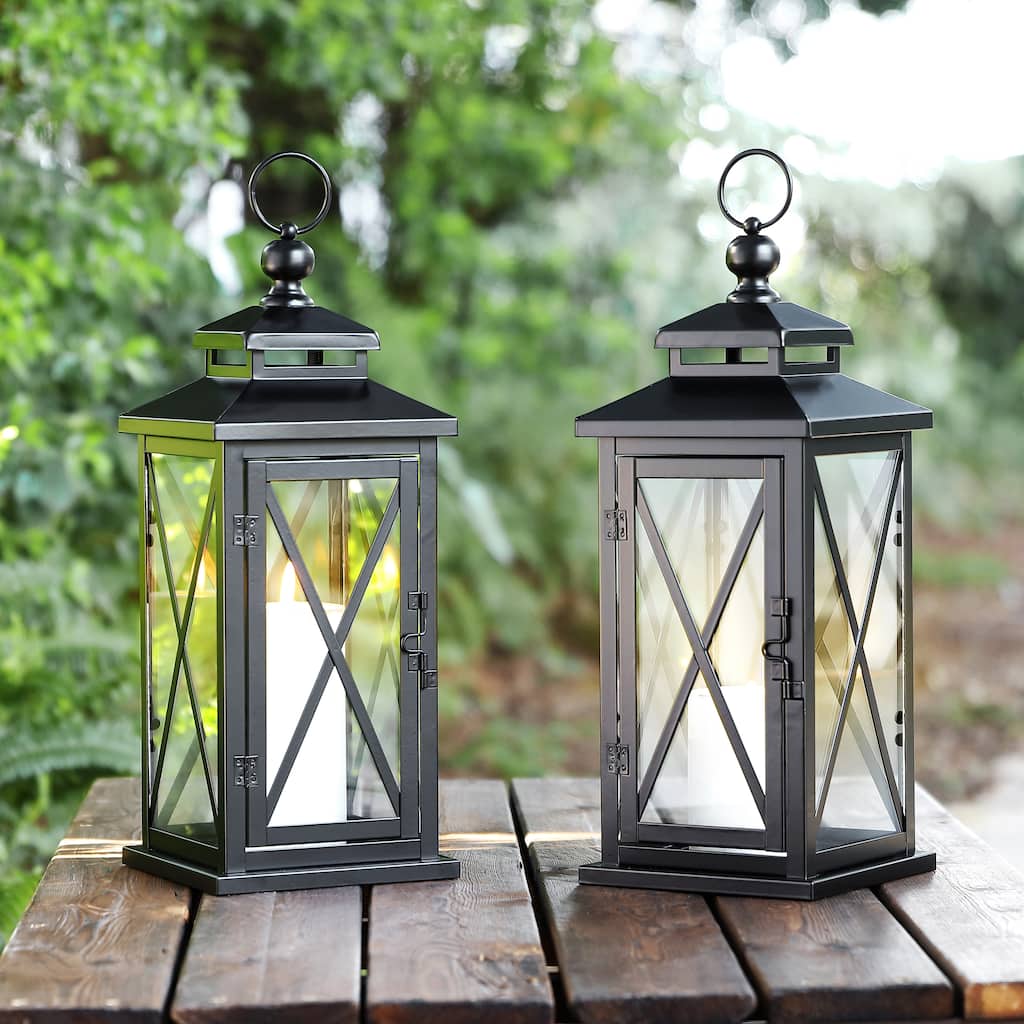SAFAVIEH Lighting Doree Outdoor Lantern - 6" W x 6" D x 18" H - 6Wx6Dx18H