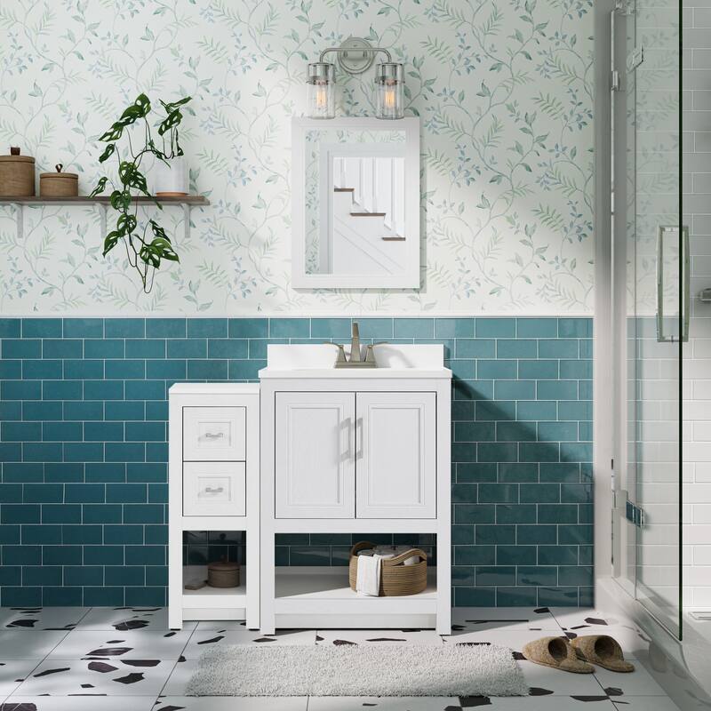 Blakely Vanity with Mirror and 12-inch Side Cabinet