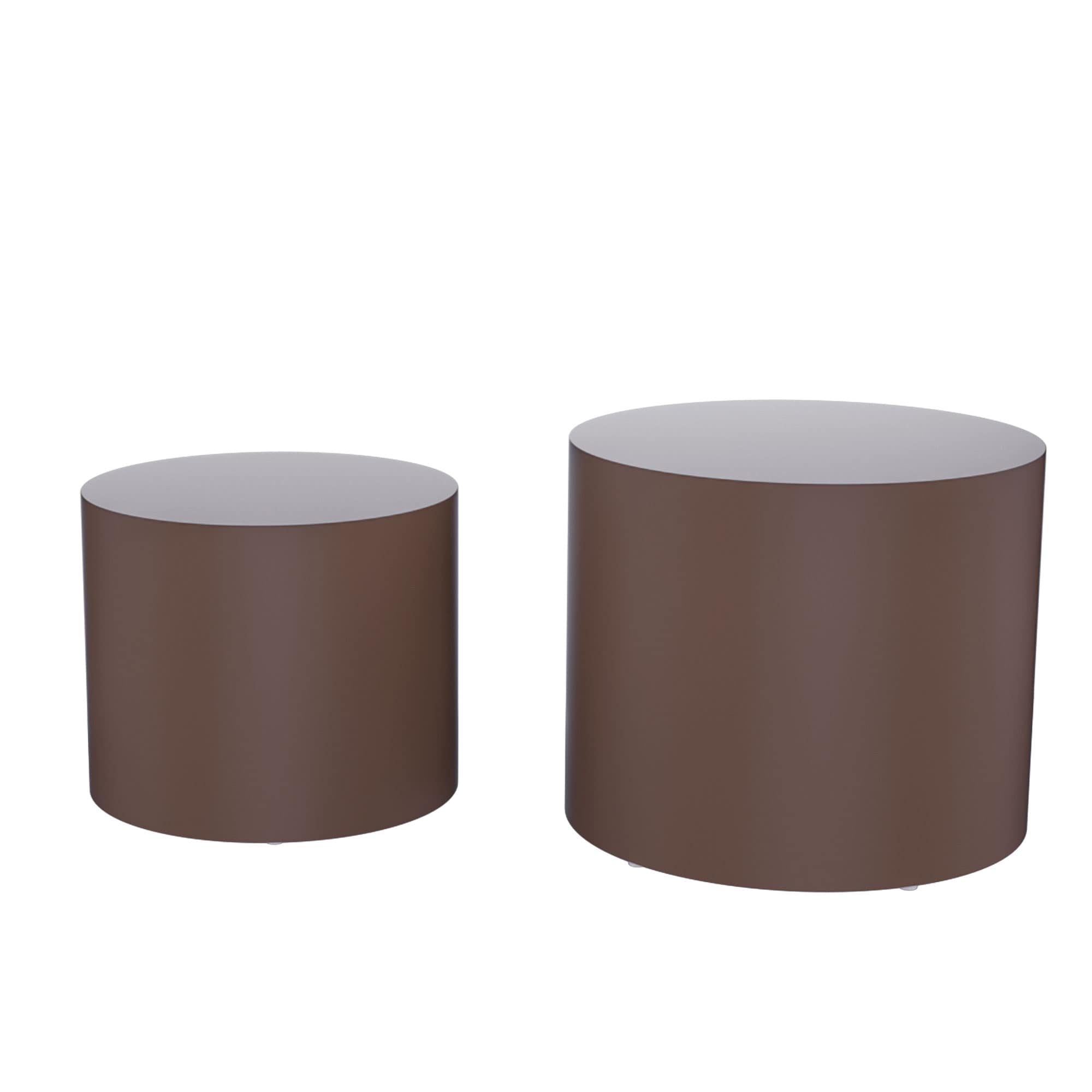 TONWIN Nesting table MDF Side Table Round Shape (Set of 2)