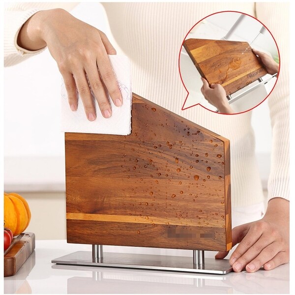 Knife Block Without Knives - Wood - 10
