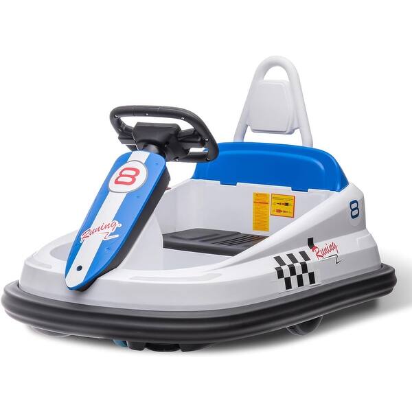 slide 2 of 10, 6V Electric Bumper Car,Newly Designed Ride-On Toy for Kids Ages 1.5-6 Years,360-Degree Spin Electric Vehicle with Steering Wheel White