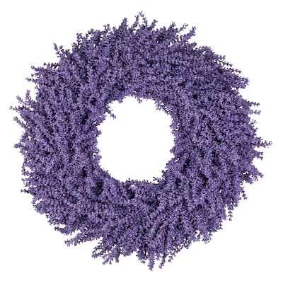 Lavender Artificial Floral Spring Wreath - 28" - Purple