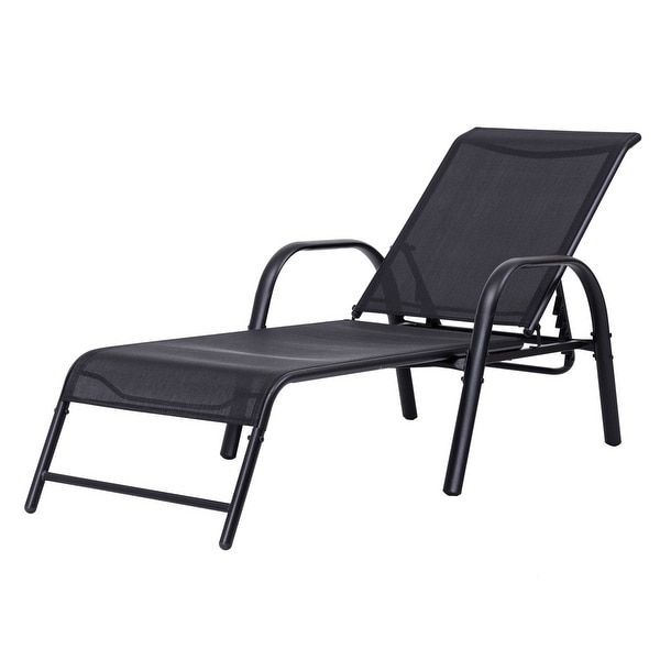 Shop Goplus Outdoor Patio Chaise Lounge Chair Sling Lounges Recliner