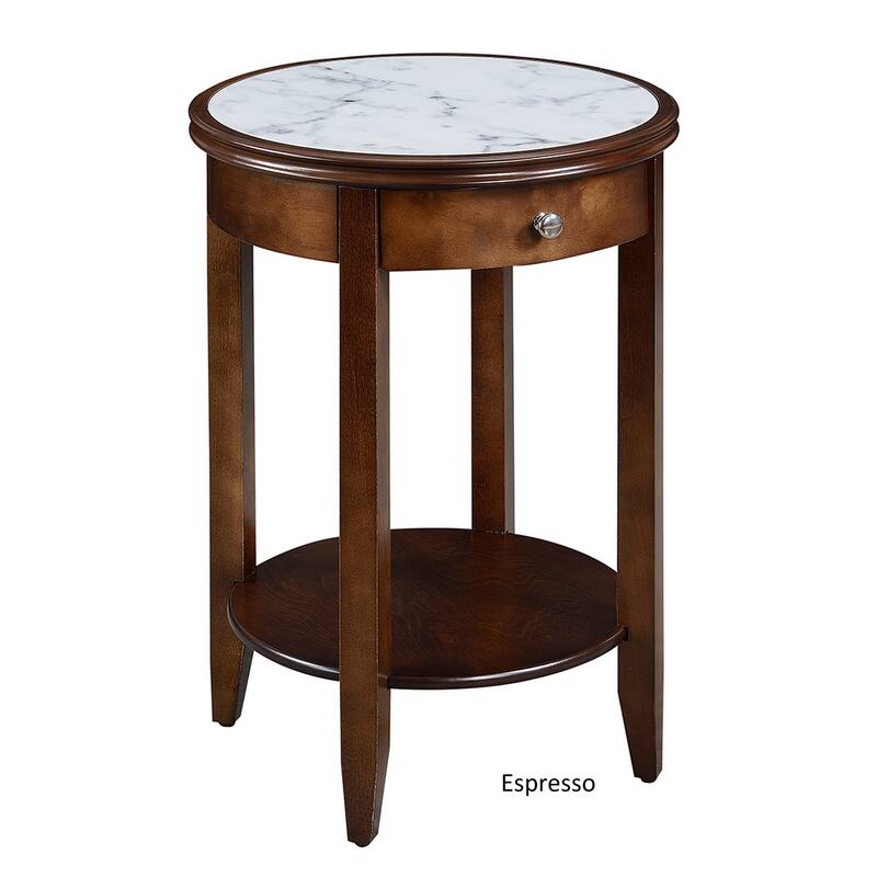Convenience Concepts American Heritage Baldwin 1 Drawer End Table with Shelf