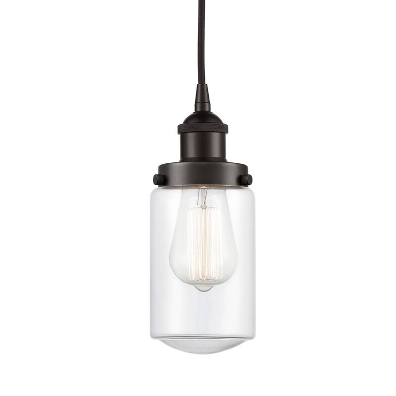 Innovations Lighting 616-1PH-10-5 Dover Pendant Dover 5" Wide Mini - Oil Rubbed Bronze / Clear
